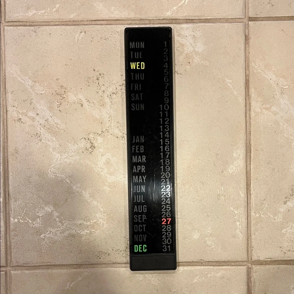 Black Perpetual Calendar